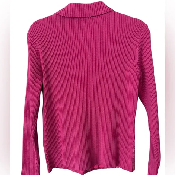 Escapade Studded Suede Knit Pink Jacket Sweater Size M - Picture 2 of 15